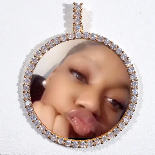 LARGE 3D CIRCLE CUSTOM PICTURE PENDANT sold by The GUU Shop