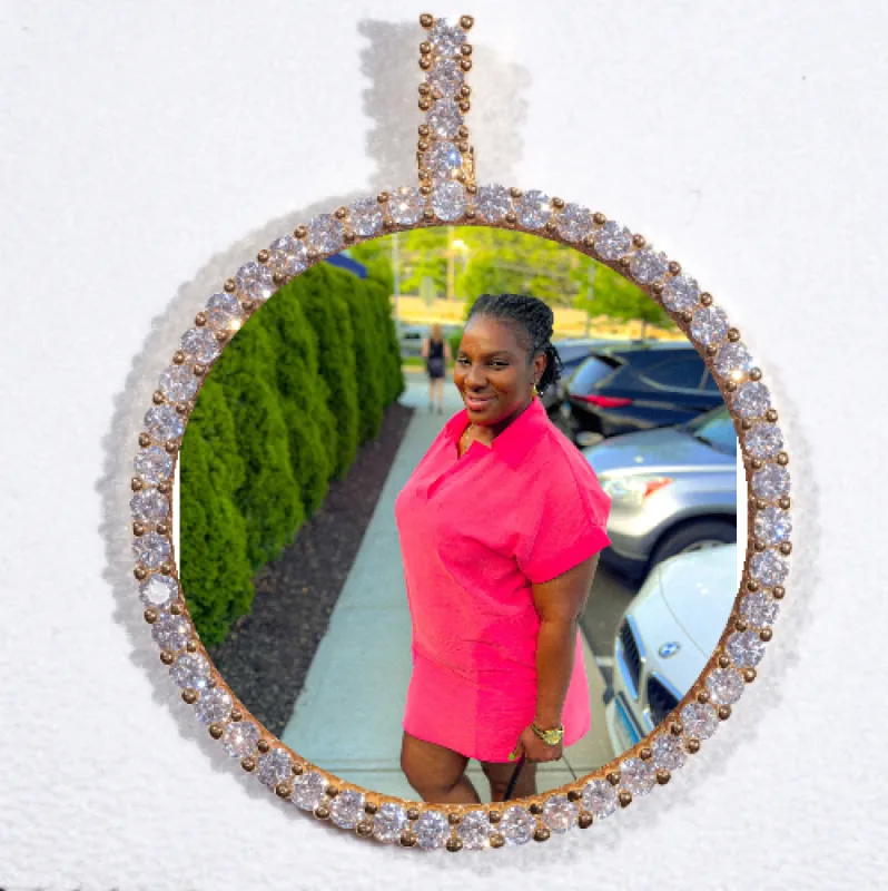 LARGE 3D CIRCLE CUSTOM PICTURE PENDANT sold by The GUU Shop