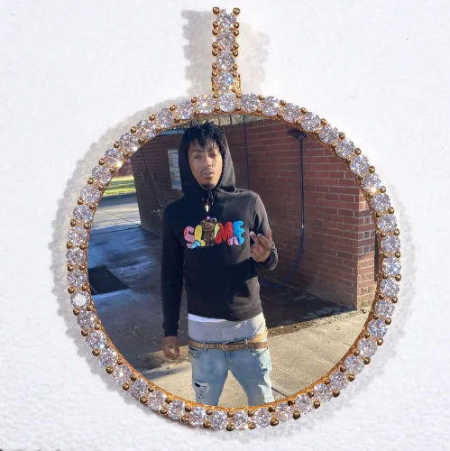 LARGE 3D CIRCLE CUSTOM PICTURE PENDANT sold by The GUU Shop