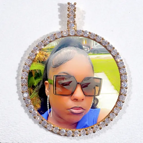 LARGE 3D CIRCLE CUSTOM PICTURE PENDANT sold by The GUU Shop