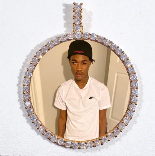 LARGE 3D CIRCLE CUSTOM PICTURE PENDANT sold by The GUU Shop