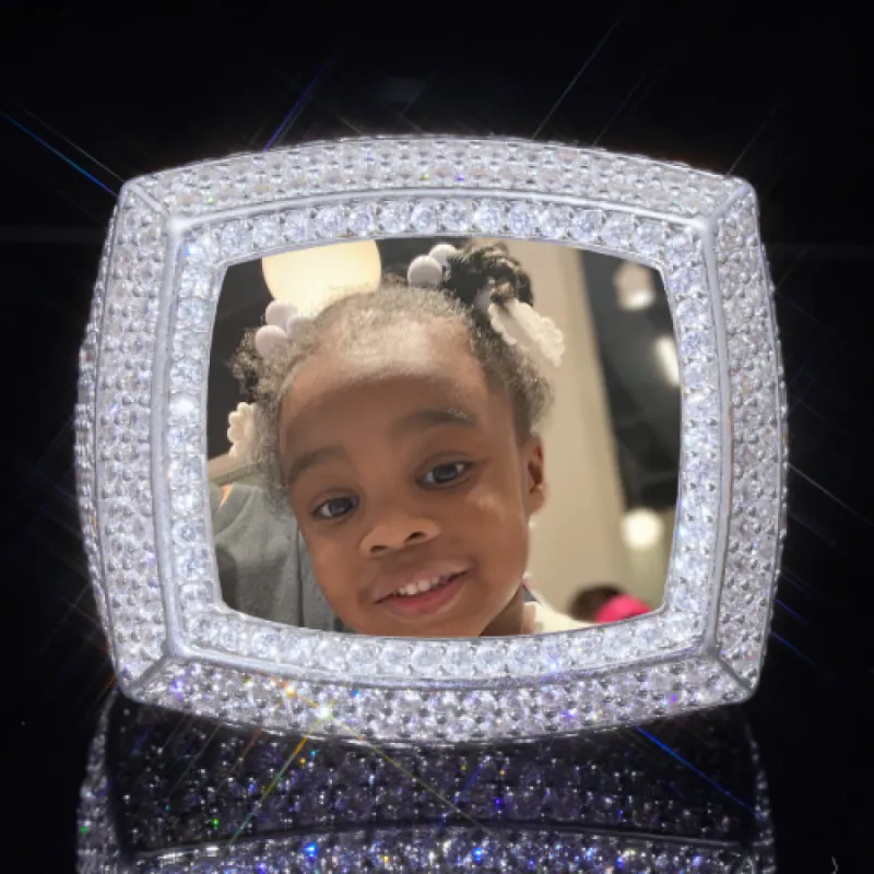 3D CUSTOM PICTURE ICED RING sold by The GUU Shop