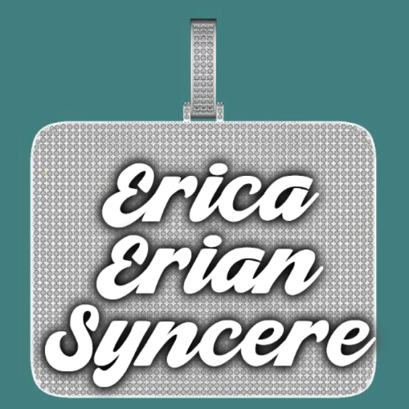 CUSTOM LETTER NECKLACE 3D BIG SQUARE sold by The GUU Shop