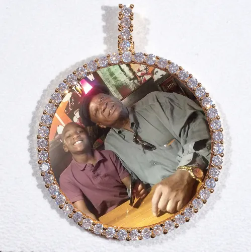 LARGE 3D CIRCLE CUSTOM PICTURE PENDANT sold by The GUU Shop