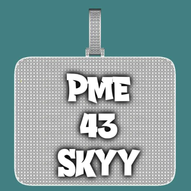 CUSTOM LETTER NECKLACE 3D BIG SQUARE sold by The GUU Shop