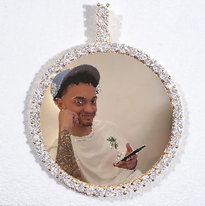 LARGE 3D CIRCLE CUSTOM PICTURE PENDANT sold by The GUU Shop