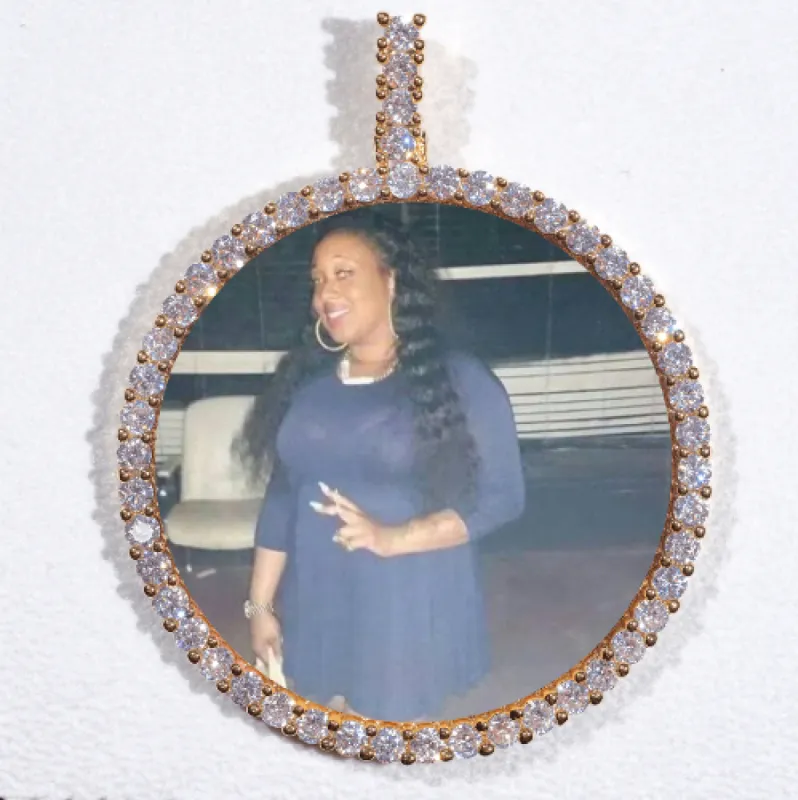 LARGE 3D CIRCLE CUSTOM PICTURE PENDANT sold by The GUU Shop