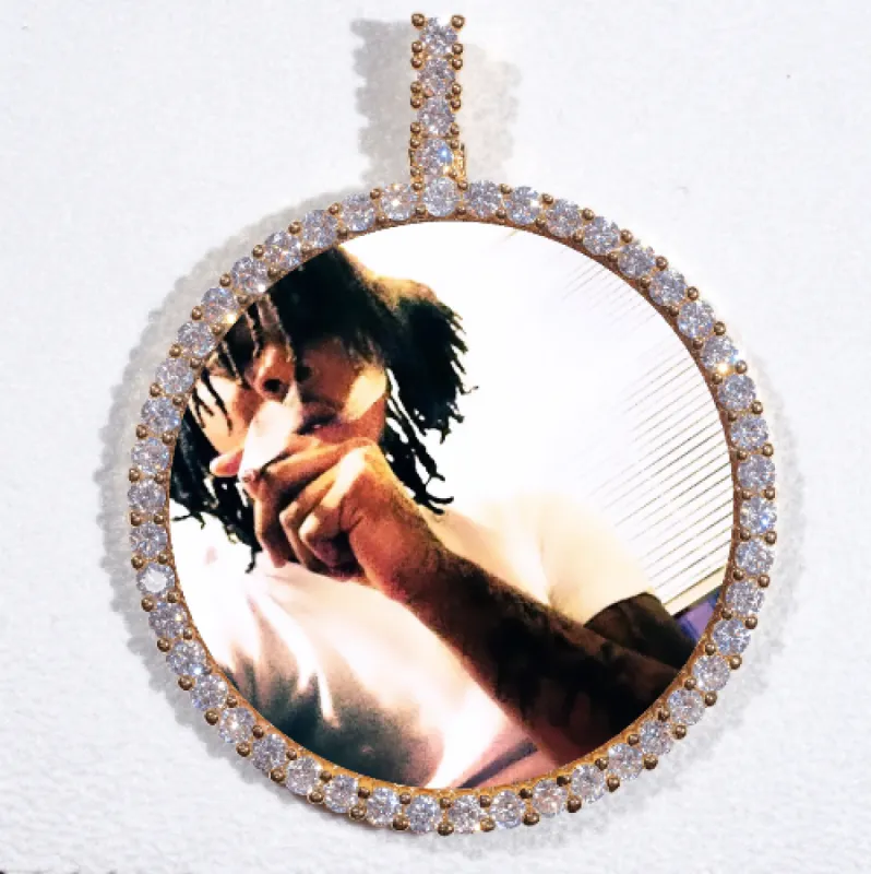 LARGE 3D CIRCLE CUSTOM PICTURE PENDANT sold by The GUU Shop