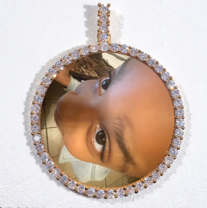 LARGE 3D CIRCLE CUSTOM PICTURE PENDANT sold by The GUU Shop