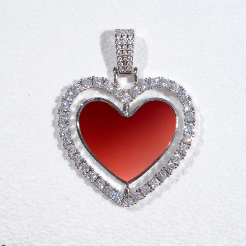 3D Spinning 2-Faced Heart Custom Picture Pendant sold by The GUU Shop