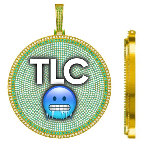 CUSTOM LETTER NECKLACE 3D BIG DISC sold by The GUU Shop