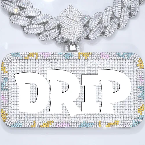 CUSTOM LETTER NECKLACE 3D COLORFUL SQUARE sold by The GUU Shop