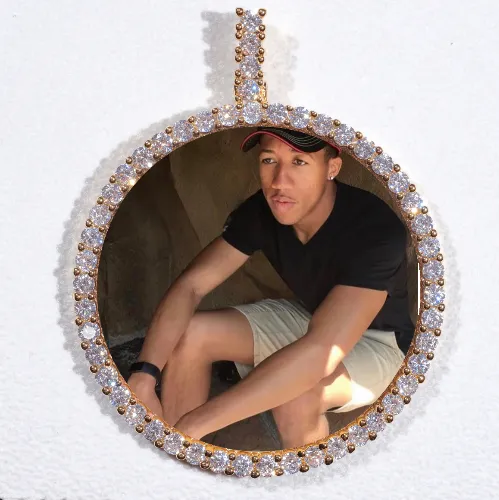 LARGE 3D CIRCLE CUSTOM PICTURE PENDANT sold by The GUU Shop