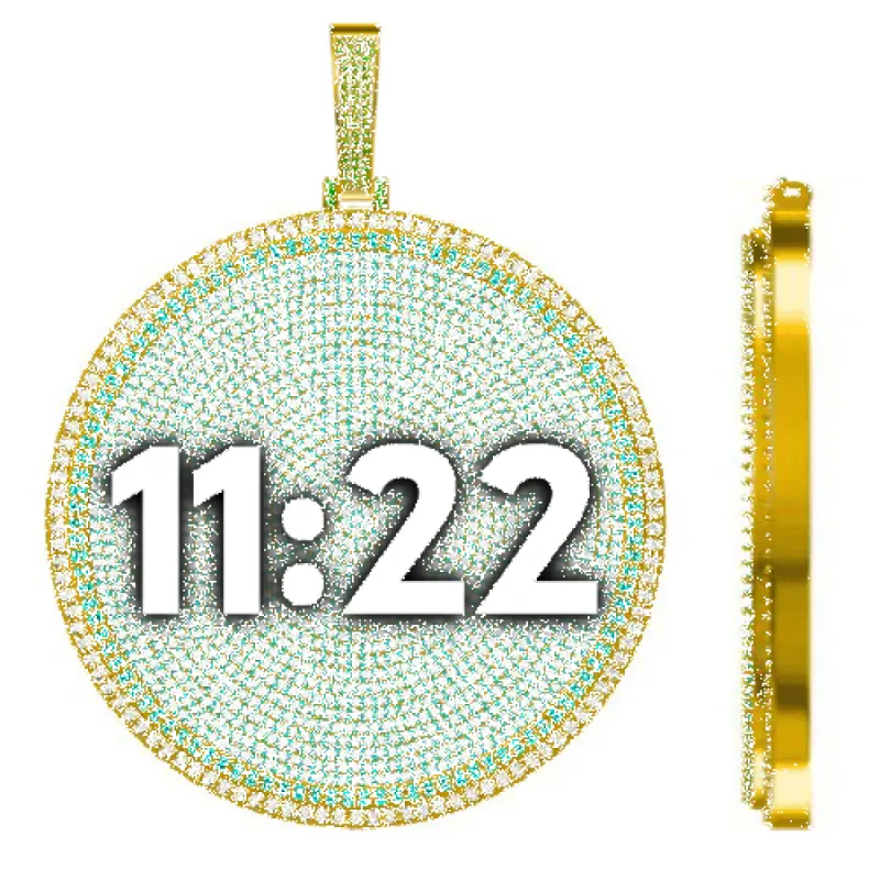 CUSTOM LETTER NECKLACE 3D BIG DISC sold by The GUU Shop