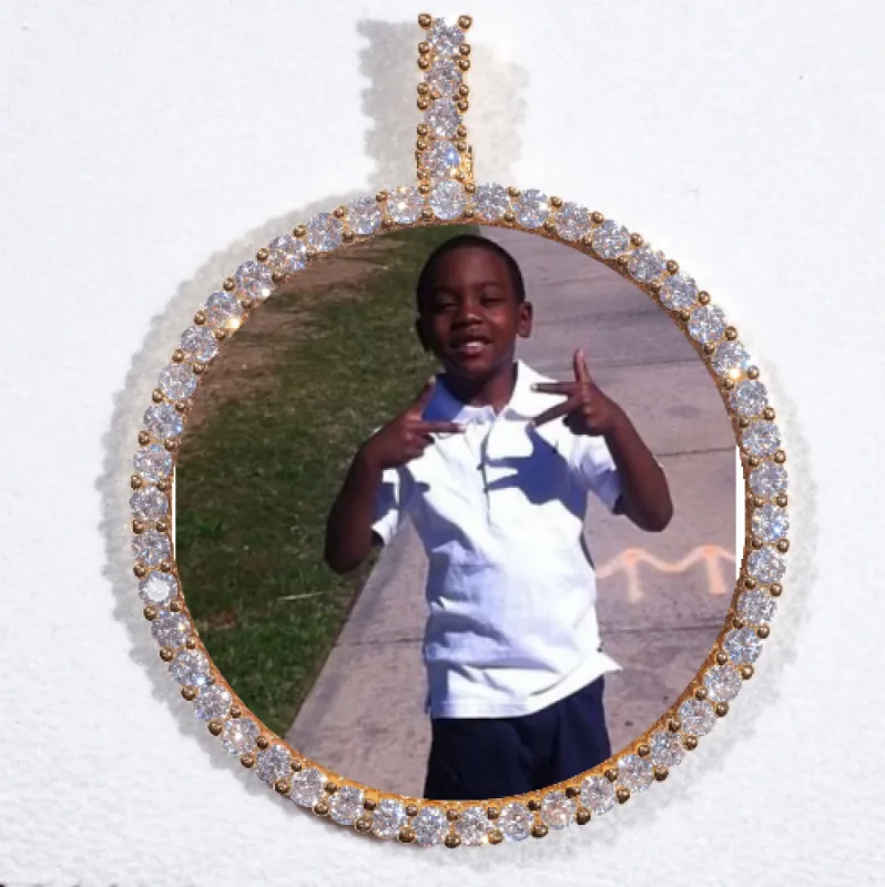 LARGE 3D CIRCLE CUSTOM PICTURE PENDANT sold by The GUU Shop