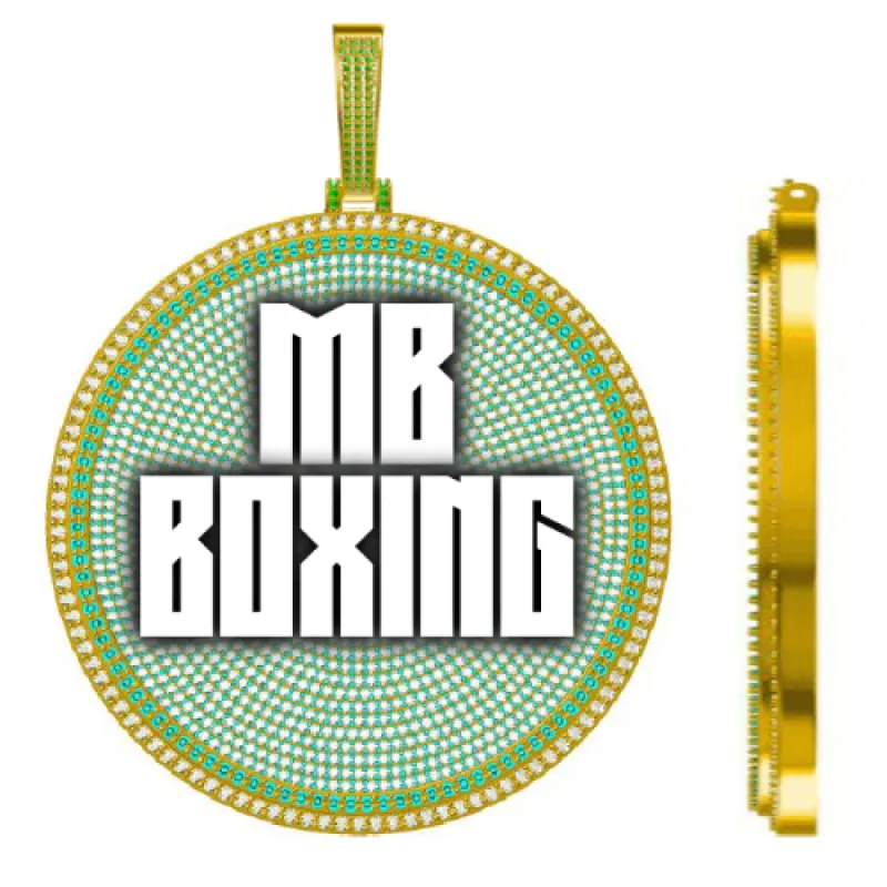 CUSTOM LETTER NECKLACE 3D BIG DISC made by The GUU Shop