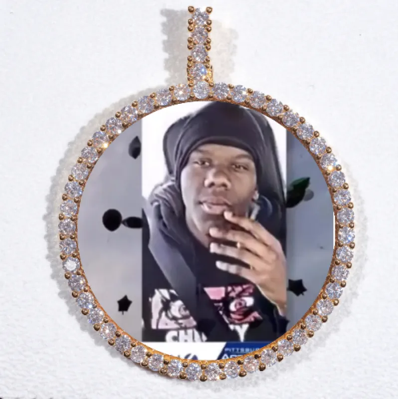 LARGE 3D CIRCLE CUSTOM PICTURE PENDANT sold by The GUU Shop