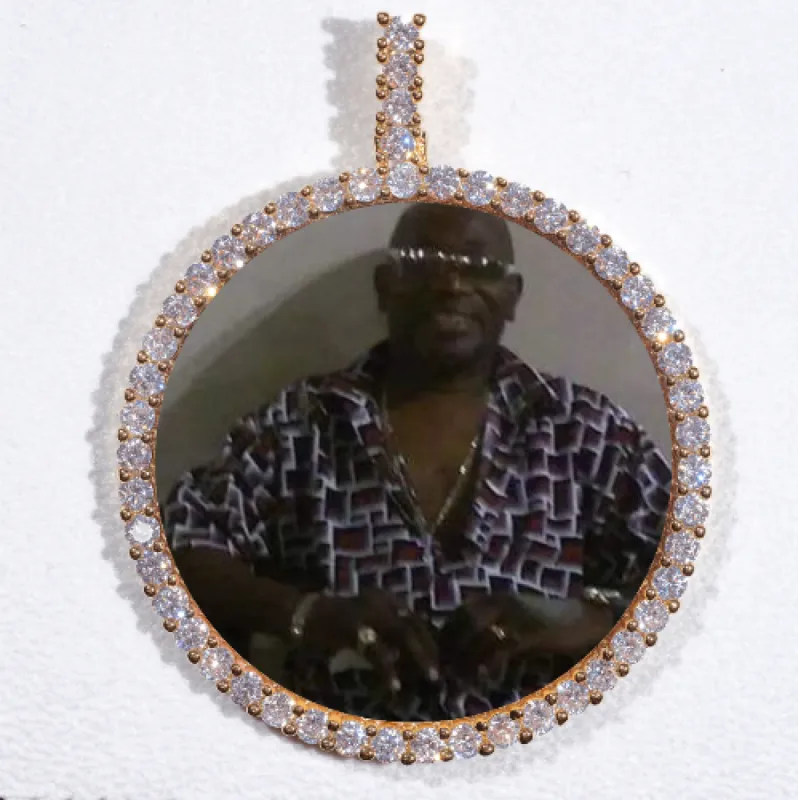 LARGE 3D CIRCLE CUSTOM PICTURE PENDANT sold by The GUU Shop