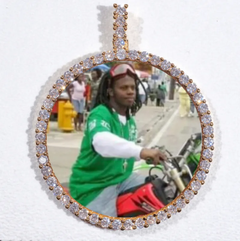 LARGE 3D CIRCLE CUSTOM PICTURE PENDANT sold by The GUU Shop