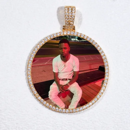 MEDIUM 3D CIRCLE CUSTOM PICTURE PENDANT sold by The GUU Shop