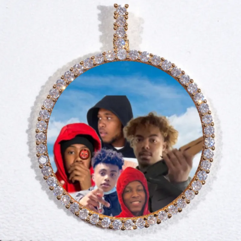 LARGE 3D CIRCLE CUSTOM PICTURE PENDANT made by The GUU Shop