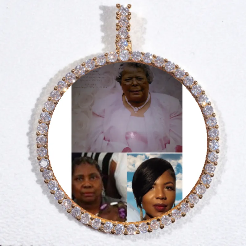 LARGE 3D CIRCLE CUSTOM PICTURE PENDANT sold by The GUU Shop