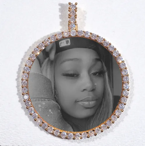 LARGE 3D CIRCLE CUSTOM PICTURE PENDANT sold by The GUU Shop