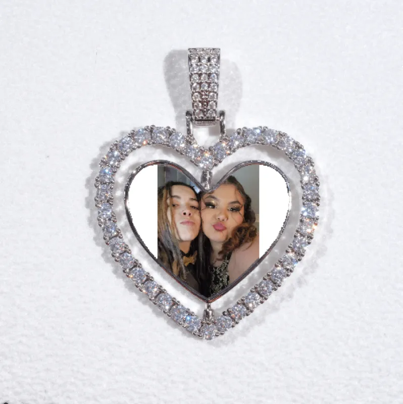 3D Spinning 2-Faced Heart Custom Picture Pendant sold by The GUU Shop