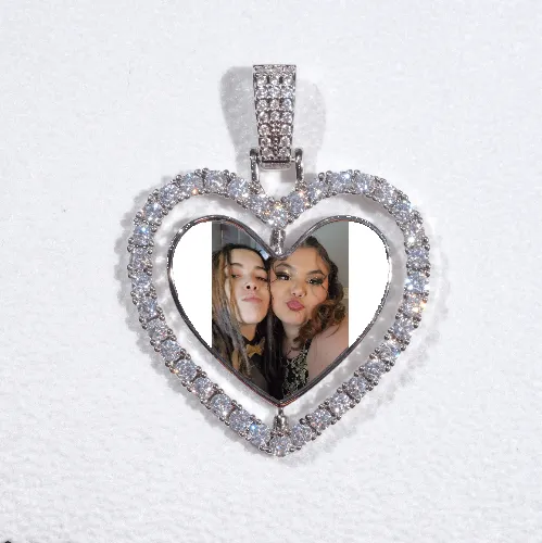 3D Spinning 2-Faced Heart Custom Picture Pendant sold by The GUU Shop