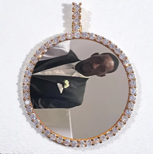 LARGE 3D CIRCLE CUSTOM PICTURE PENDANT sold by The GUU Shop