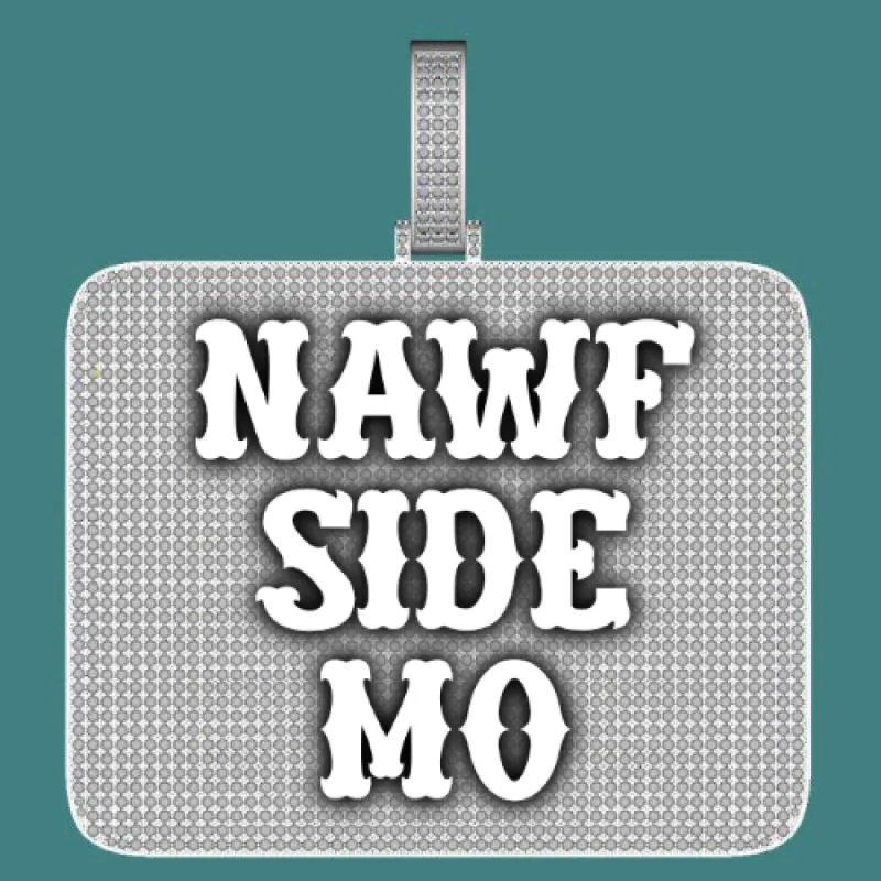 CUSTOM LETTER NECKLACE 3D BIG SQUARE sold by The GUU Shop