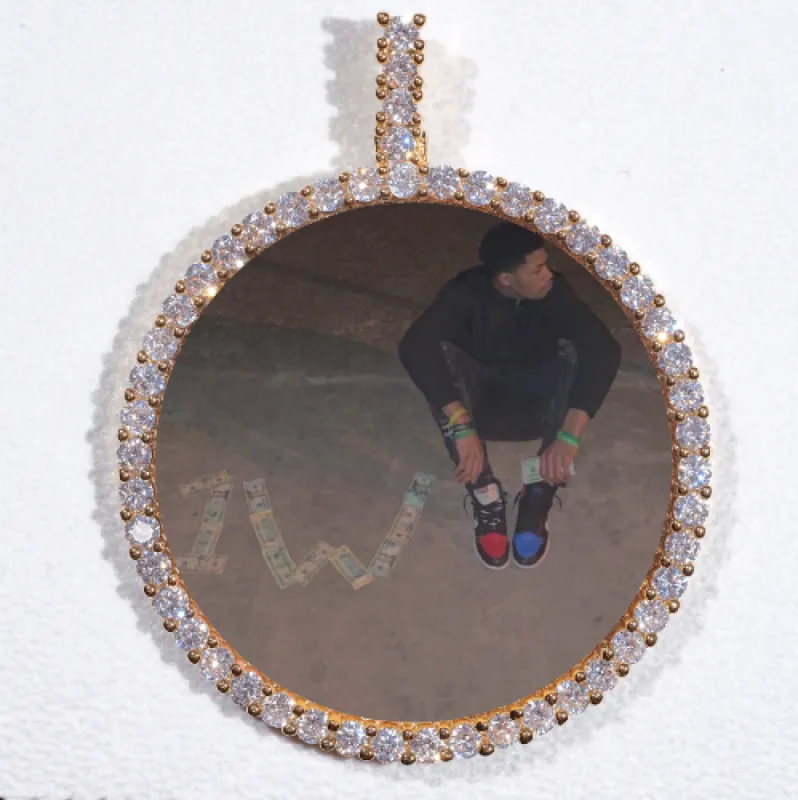 LARGE 3D CIRCLE CUSTOM PICTURE PENDANT sold by The GUU Shop