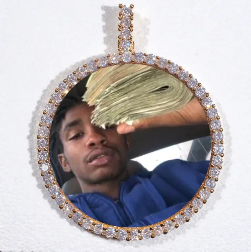 LARGE 3D CIRCLE CUSTOM PICTURE PENDANT sold by The GUU Shop