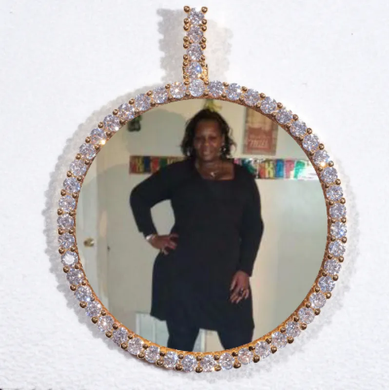 LARGE 3D CIRCLE CUSTOM PICTURE PENDANT sold by The GUU Shop