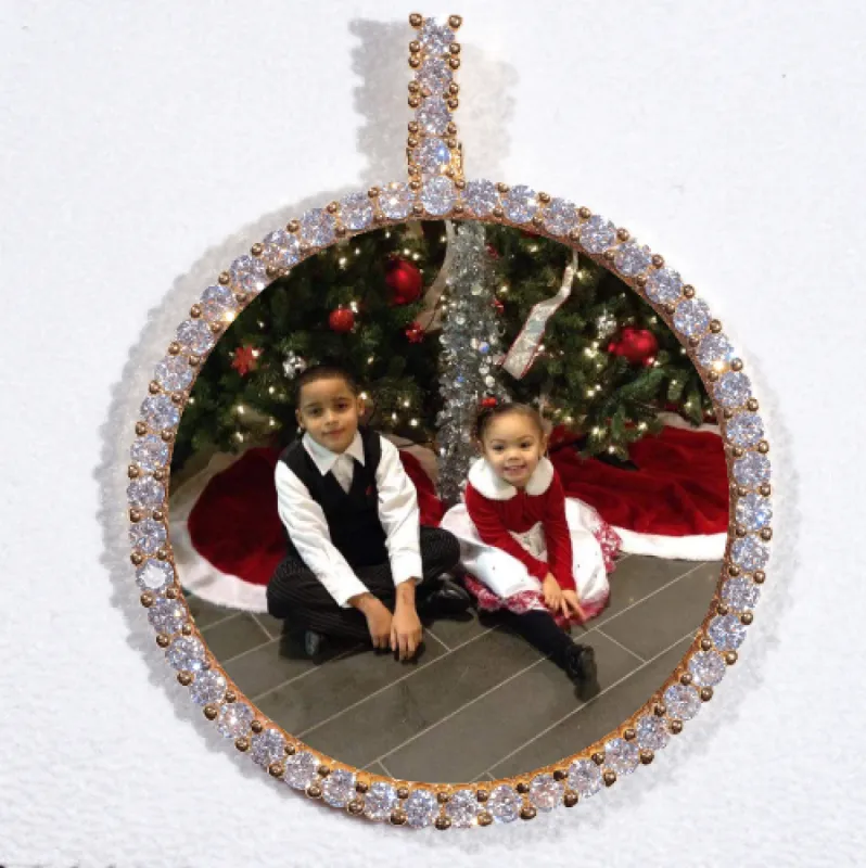 LARGE 3D CIRCLE CUSTOM PICTURE PENDANT sold by The GUU Shop