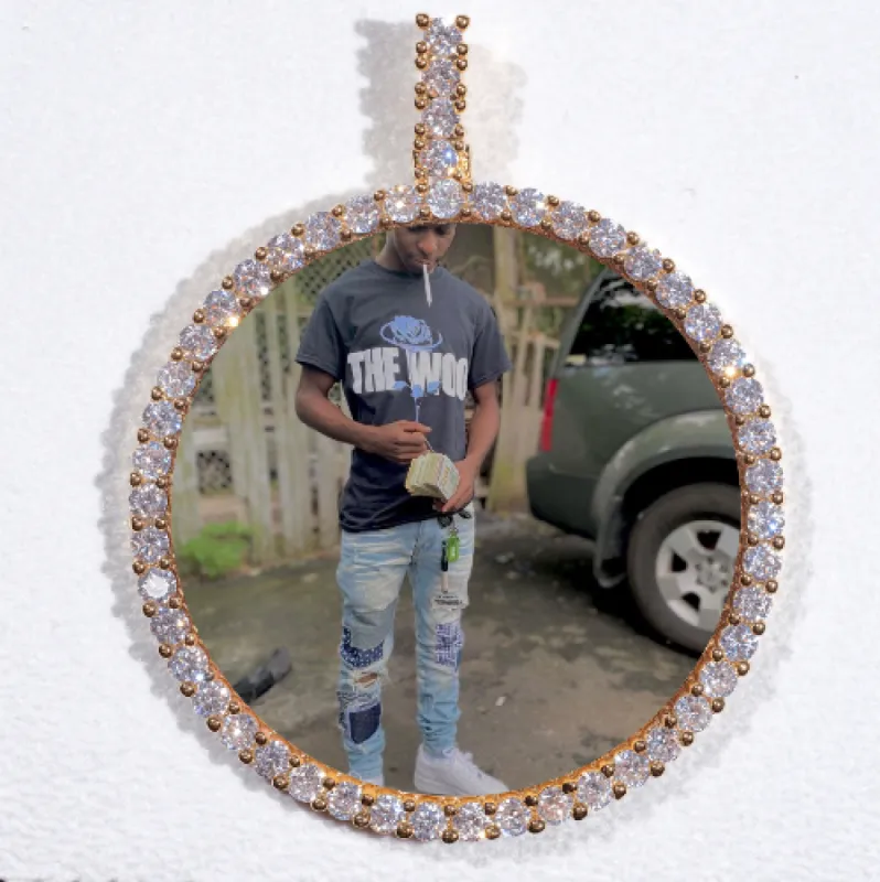 LARGE 3D CIRCLE CUSTOM PICTURE PENDANT sold by The GUU Shop