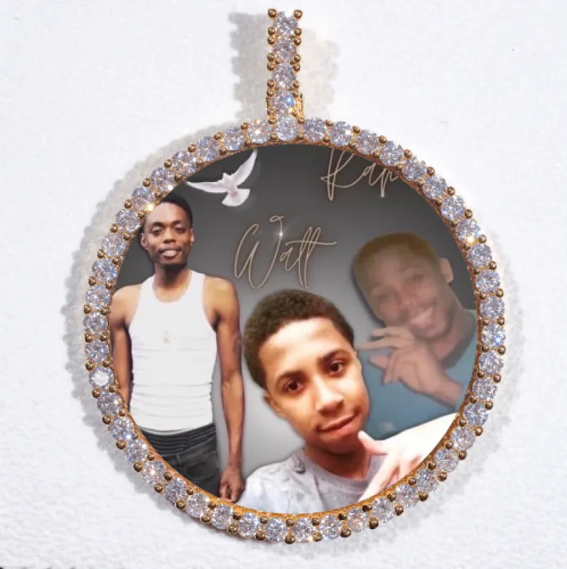 LARGE 3D CIRCLE CUSTOM PICTURE PENDANT sold by The GUU Shop