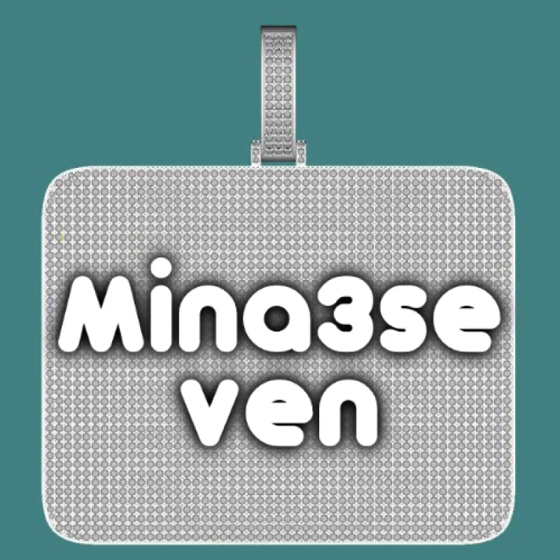 CUSTOM LETTER NECKLACE 3D BIG SQUARE sold by The GUU Shop