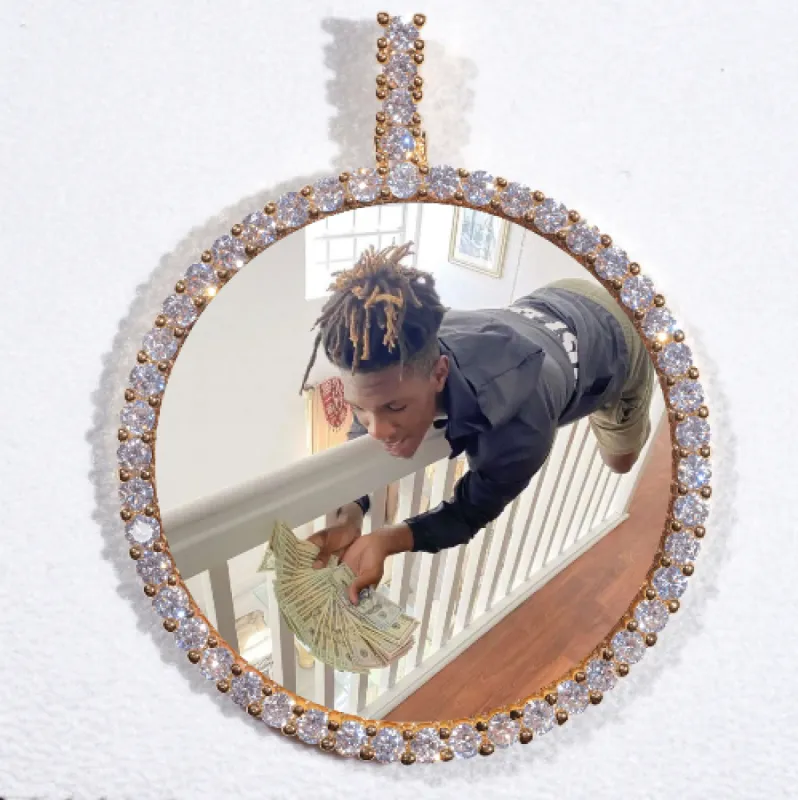 LARGE 3D CIRCLE CUSTOM PICTURE PENDANT sold by The GUU Shop