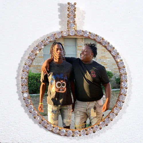 LARGE 3D CIRCLE CUSTOM PICTURE PENDANT sold by The GUU Shop