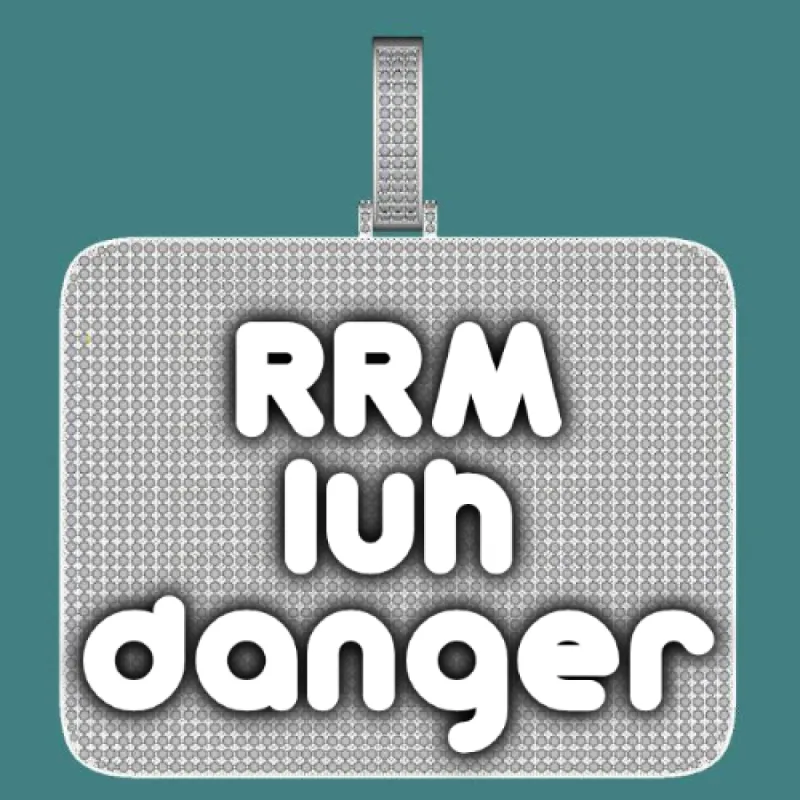 CUSTOM LETTER NECKLACE 3D BIG SQUARE sold by The GUU Shop