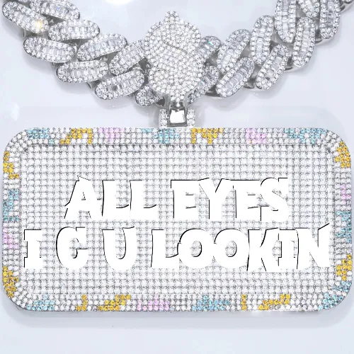 CUSTOM LETTER NECKLACE 3D COLORFUL SQUARE sold by The GUU Shop