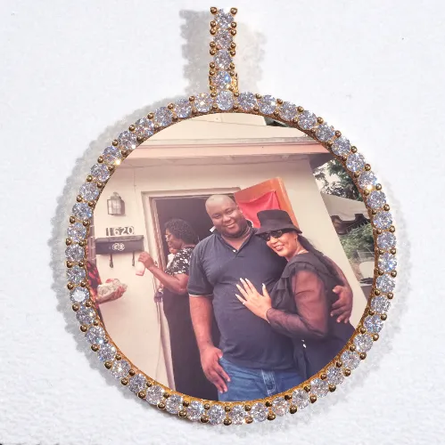 LARGE 3D CIRCLE CUSTOM PICTURE PENDANT sold by The GUU Shop