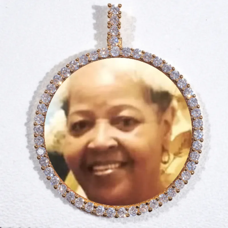 LARGE 3D CIRCLE CUSTOM PICTURE PENDANT sold by The GUU Shop