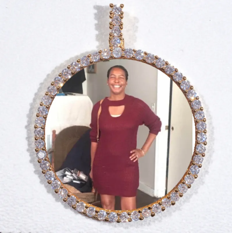 LARGE 3D CIRCLE CUSTOM PICTURE PENDANT sold by The GUU Shop