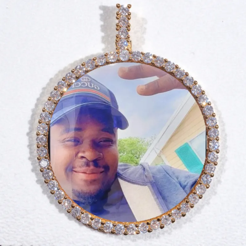 LARGE 3D CIRCLE CUSTOM PICTURE PENDANT sold by The GUU Shop