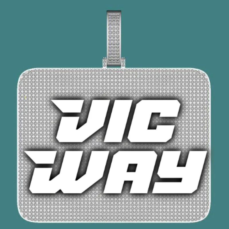 CUSTOM LETTER NECKLACE 3D BIG SQUARE sold by The GUU Shop