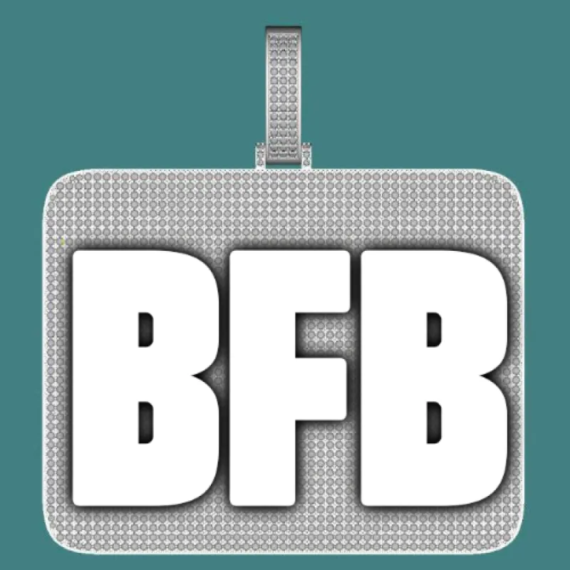 CUSTOM LETTER NECKLACE 3D BIG SQUARE sold by The GUU Shop