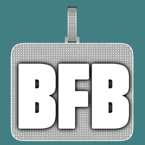 CUSTOM LETTER NECKLACE 3D BIG SQUARE sold by The GUU Shop