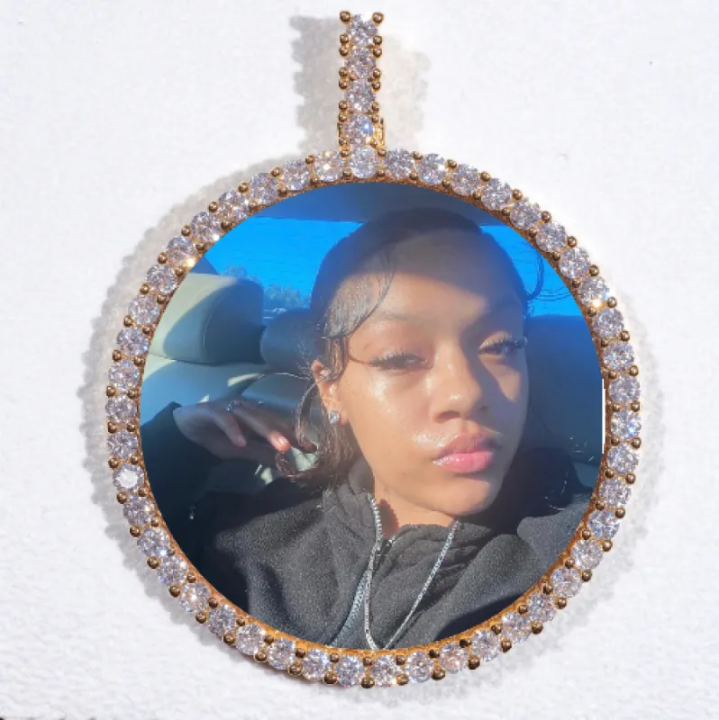 LARGE 3D CIRCLE CUSTOM PICTURE PENDANT sold by The GUU Shop